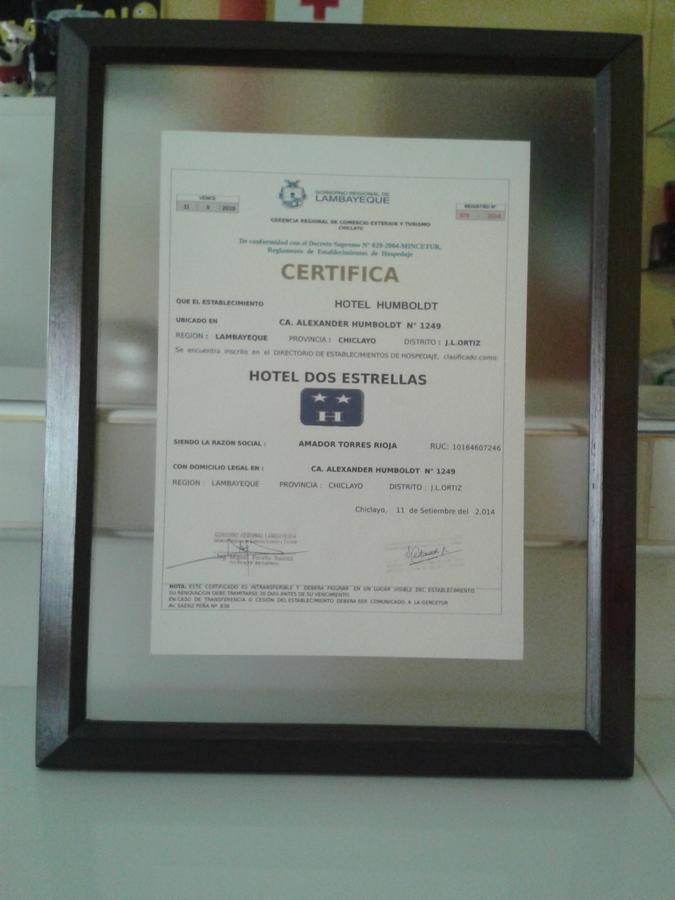 Hotel Humboldt Chiclayo Eksteriør billede